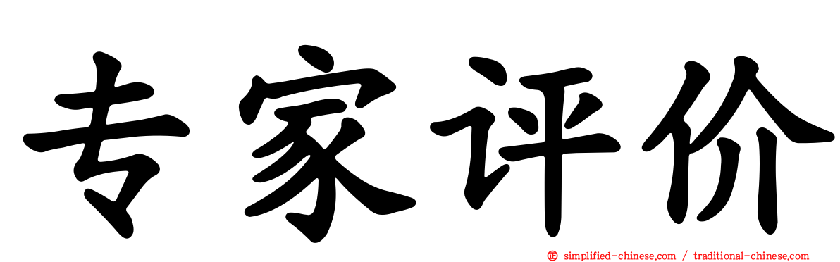专家评价