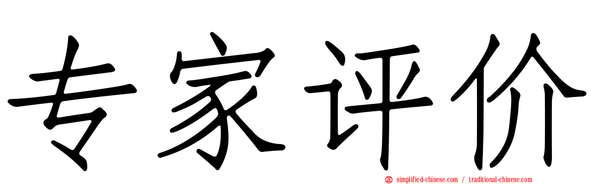 专家评价