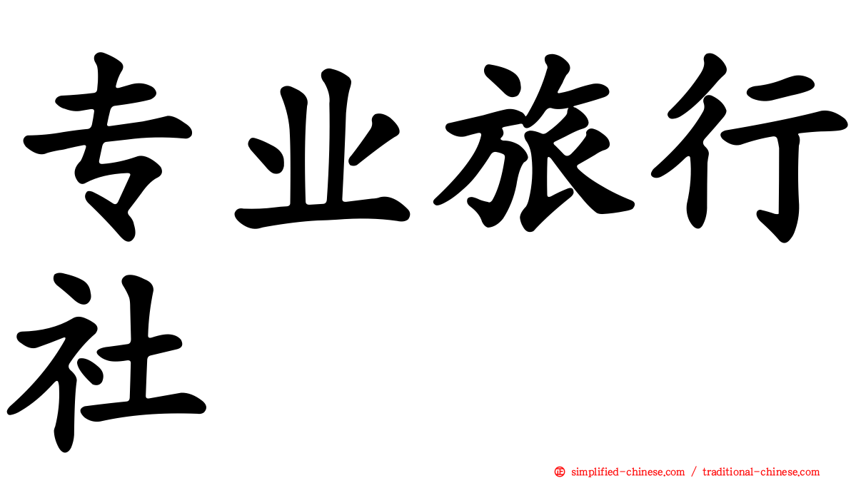 专业旅行社