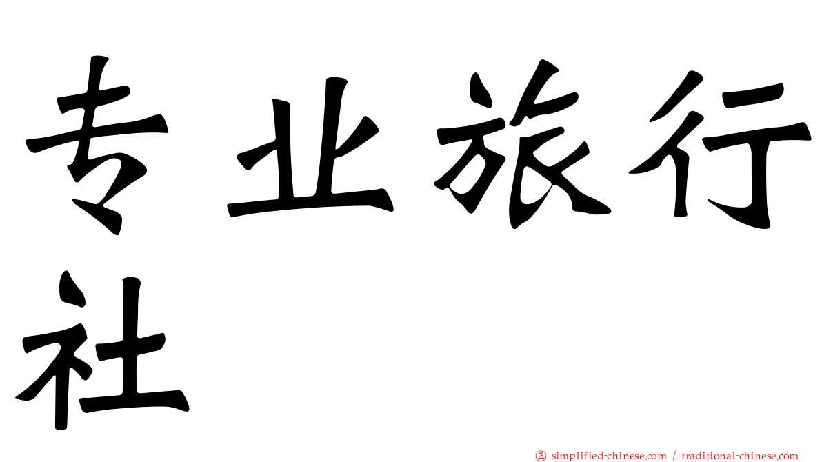 专业旅行社