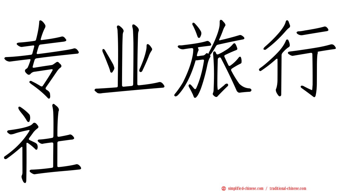 专业旅行社