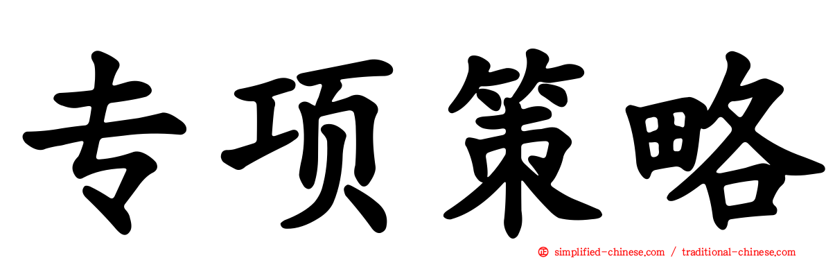 专项策略