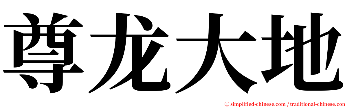 尊龙大地 serif font