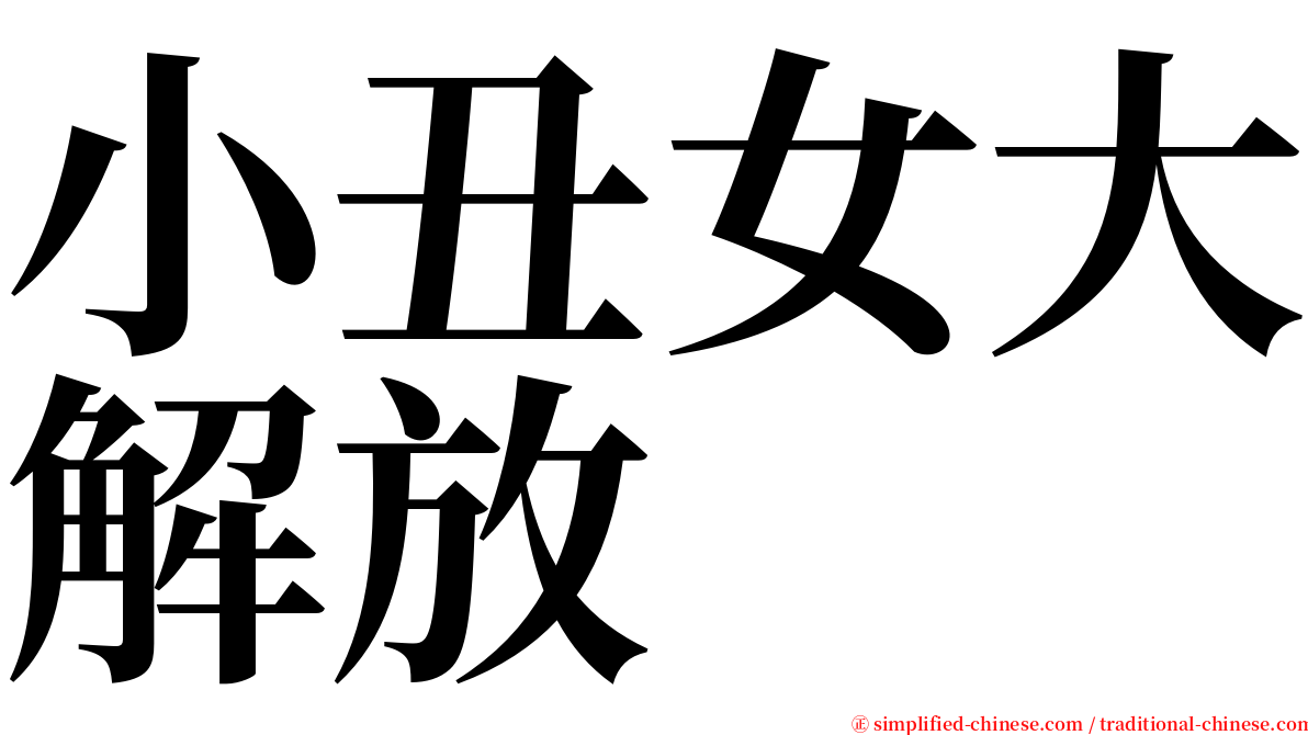 小丑女大解放 serif font