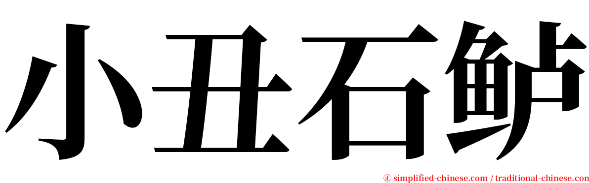 小丑石鲈 serif font