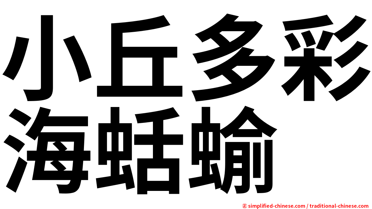 小丘多彩海蛞蝓