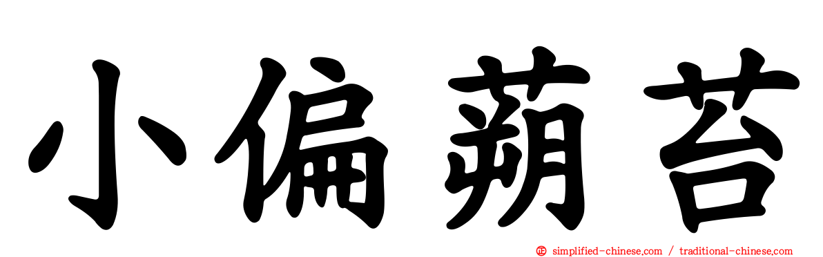 小偏蒴苔