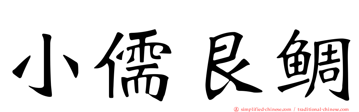 小儒艮鲷