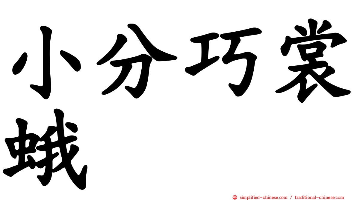 小分巧裳蛾