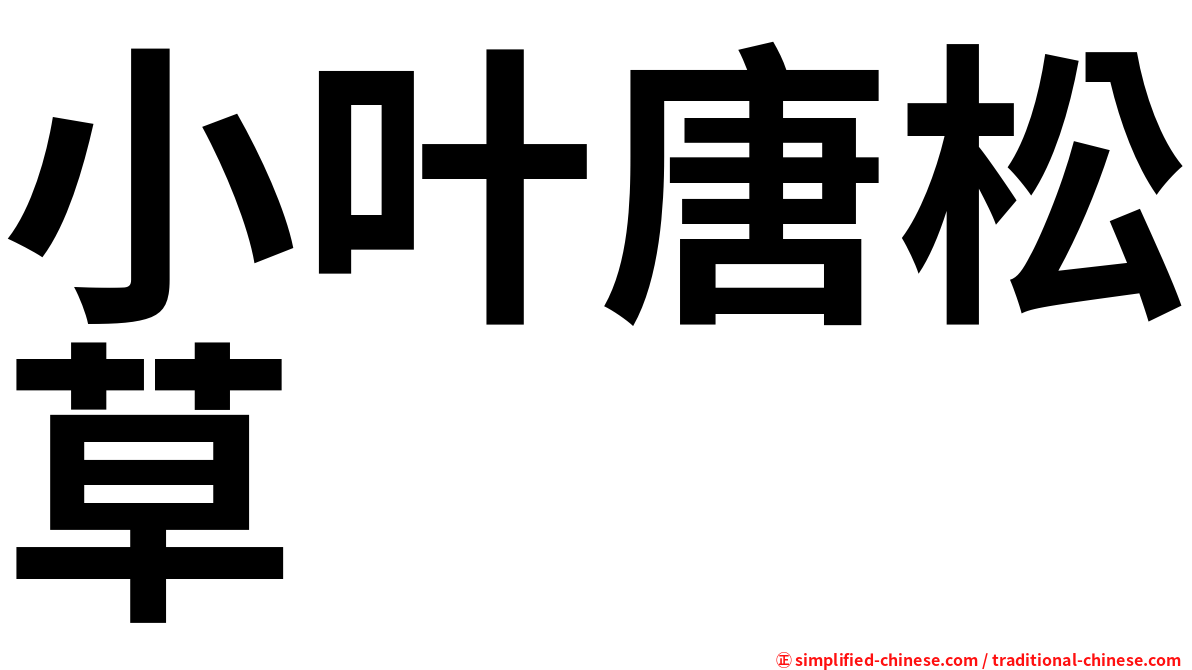 小叶唐松草