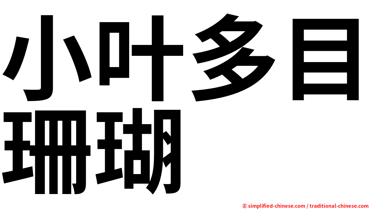 小叶多目珊瑚