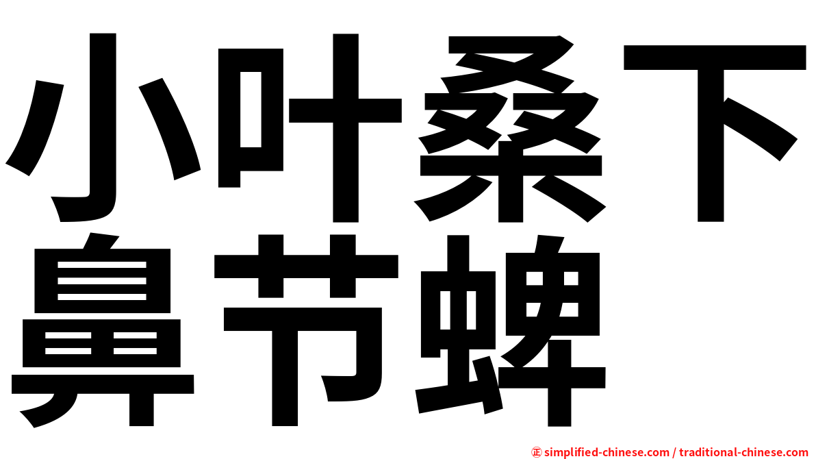 小叶桑下鼻节蜱