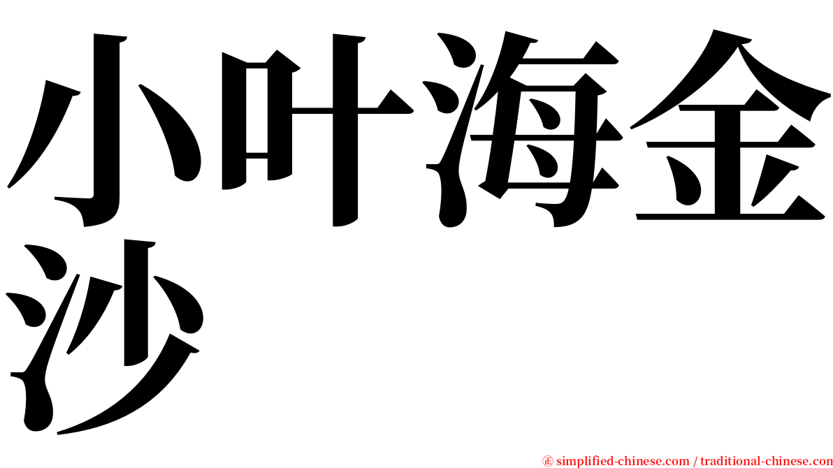 小叶海金沙 serif font