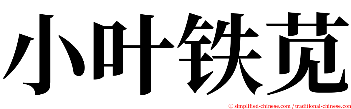 小叶铁苋 serif font