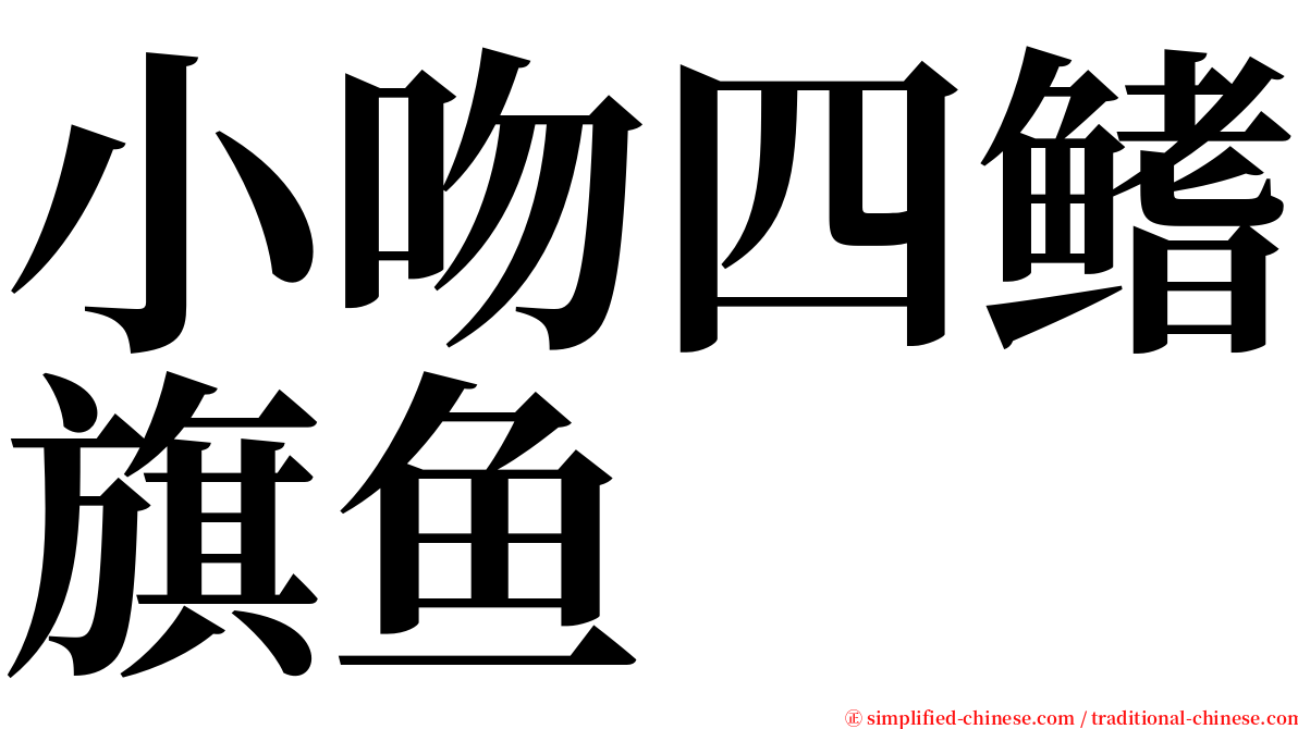小吻四鳍旗鱼 serif font
