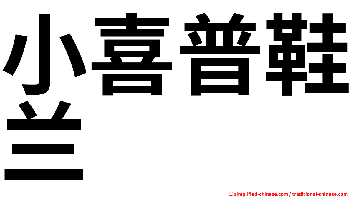 小喜普鞋兰