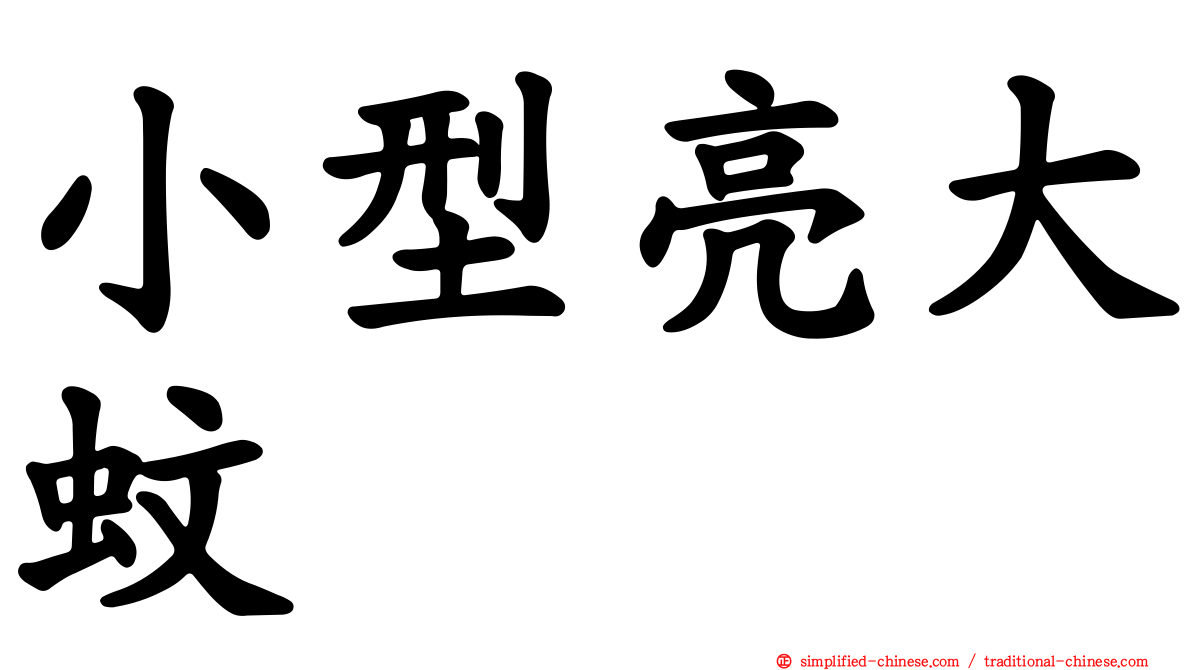 小型亮大蚊