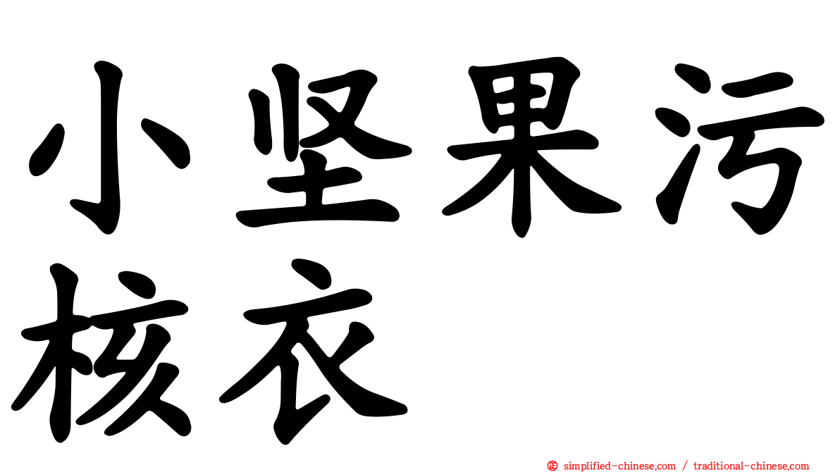 小坚果污核衣