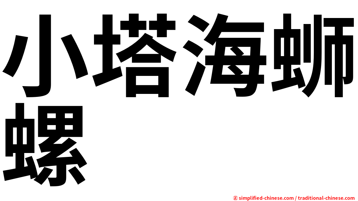 小塔海蛳螺