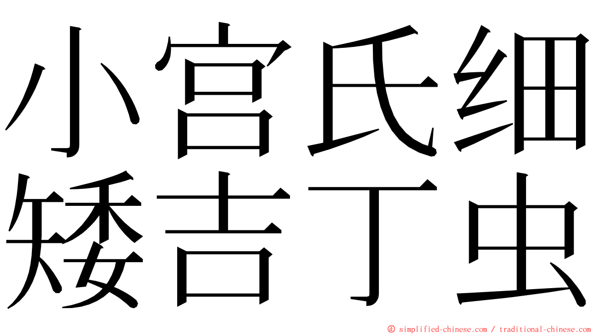 小宫氏细矮吉丁虫 ming font