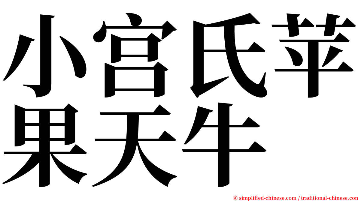 小宫氏苹果天牛 serif font