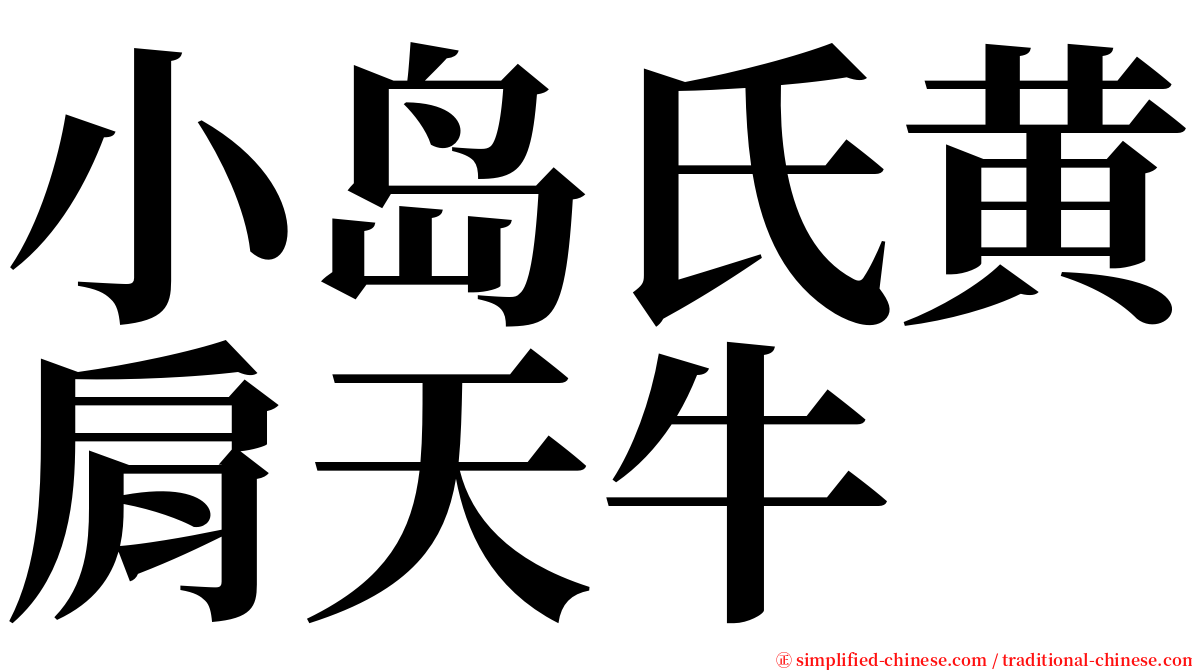 小岛氏黄肩天牛 serif font