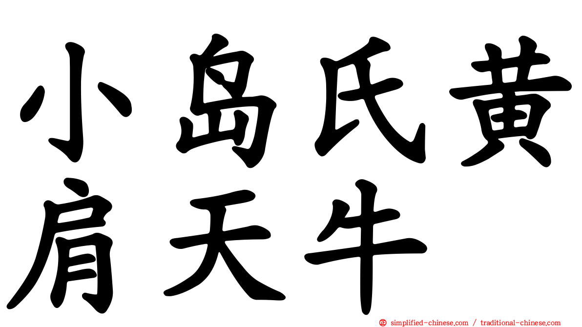 小岛氏黄肩天牛