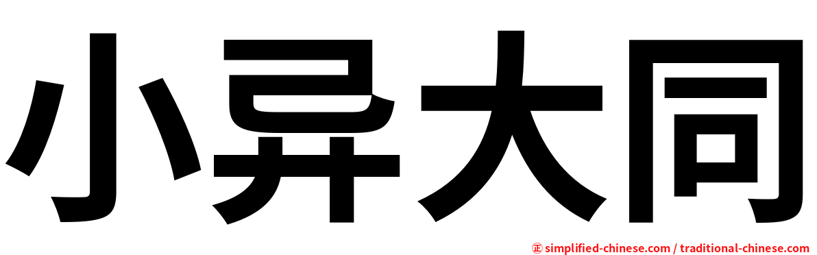 小异大同