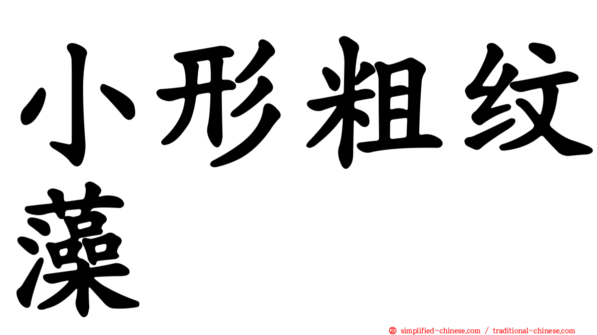 小形粗纹藻