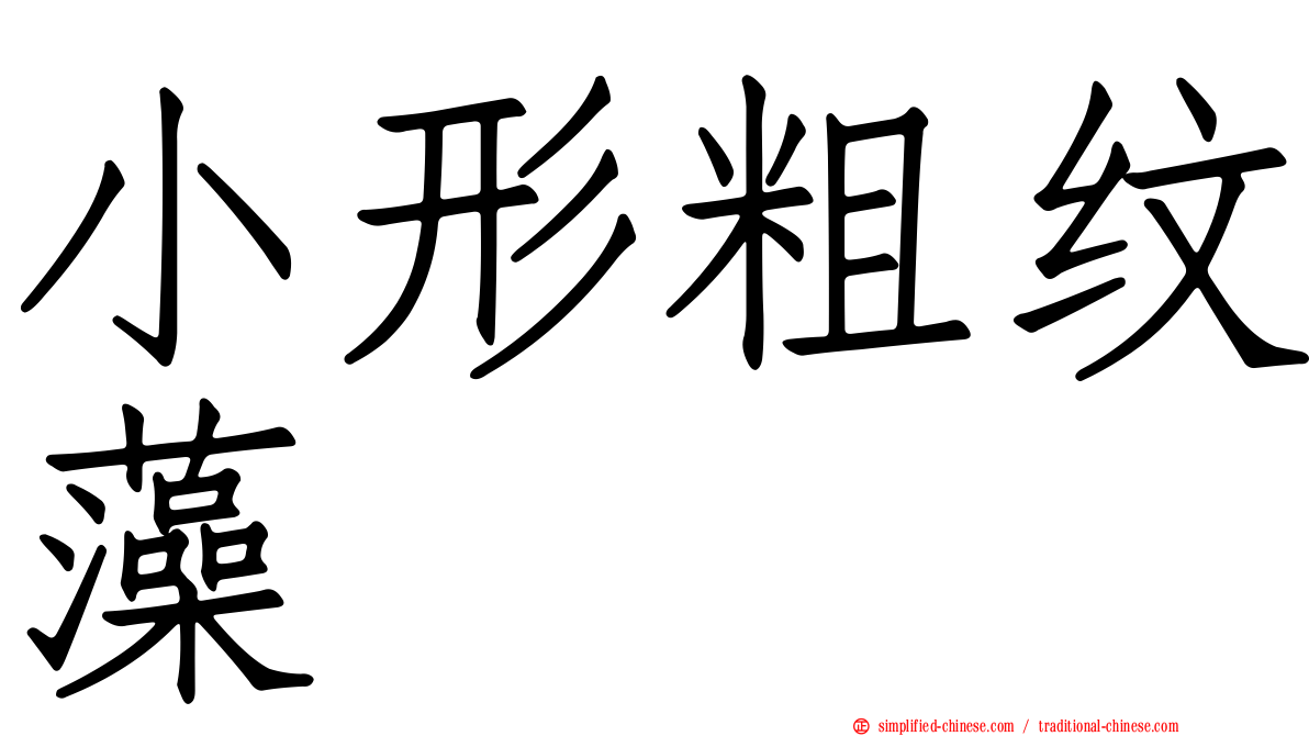 小形粗纹藻