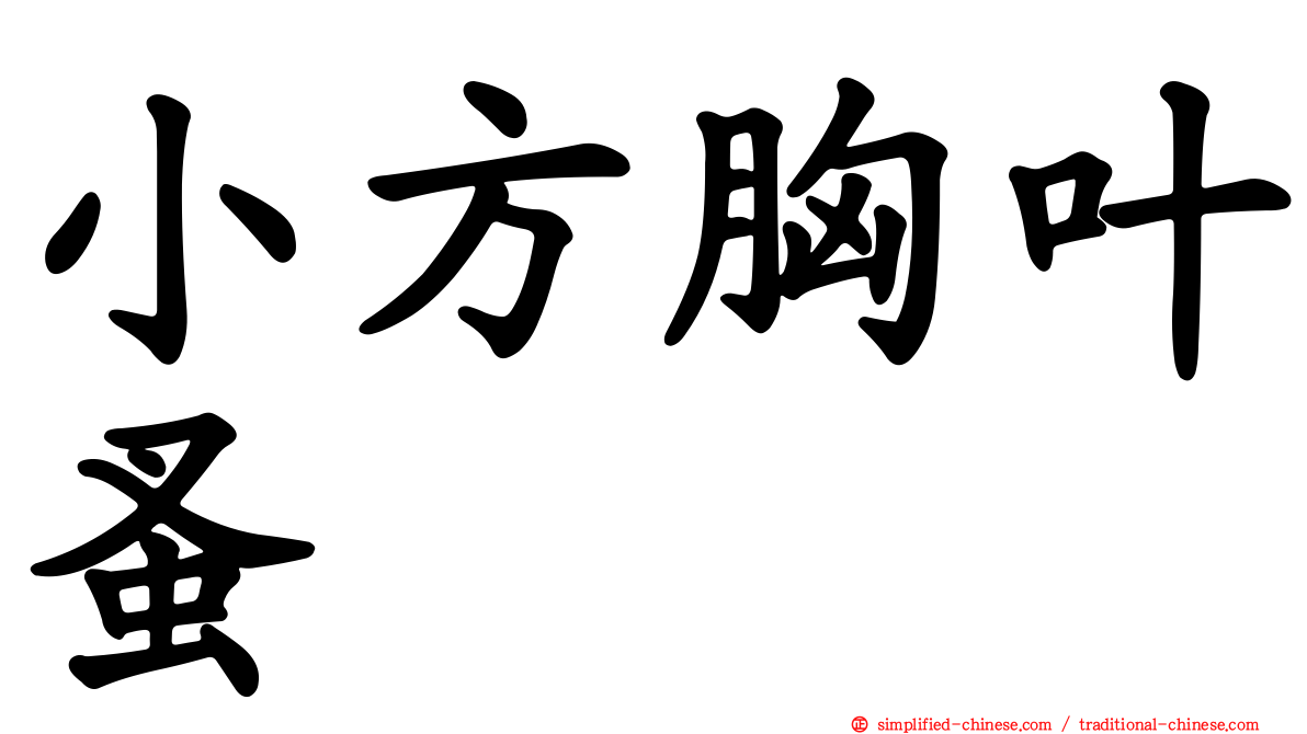 小方胸叶蚤