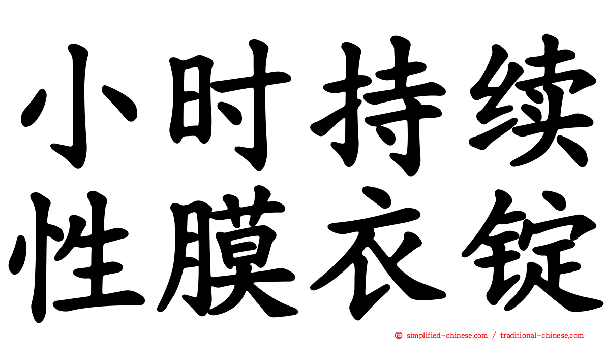 小时持续性膜衣锭