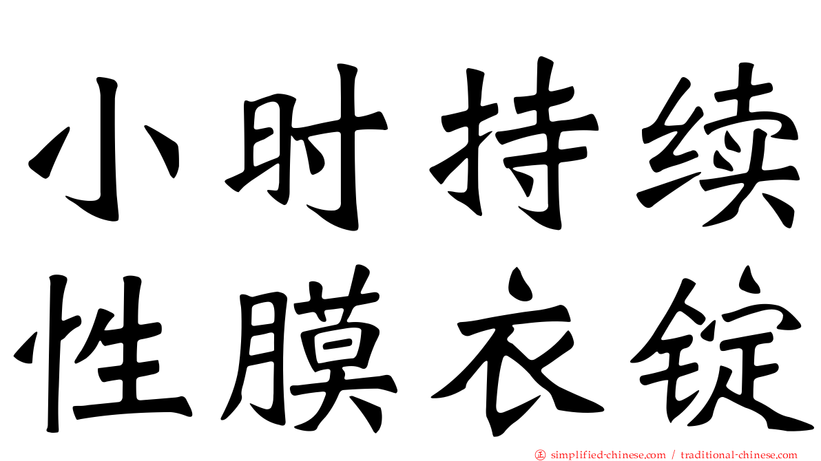 小时持续性膜衣锭