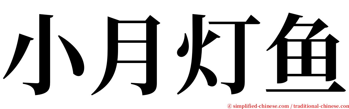 小月灯鱼 serif font