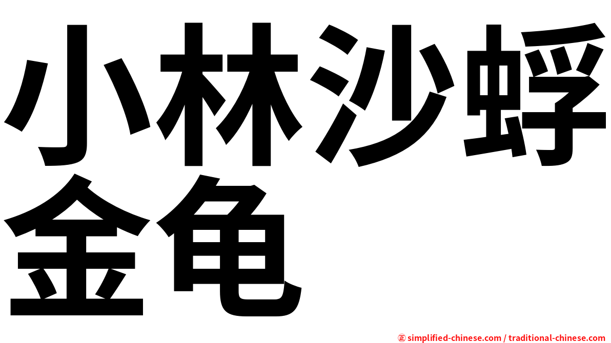 小林沙蜉金龟