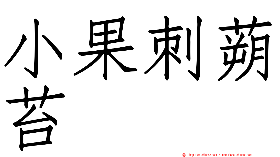 小果刺蒴苔