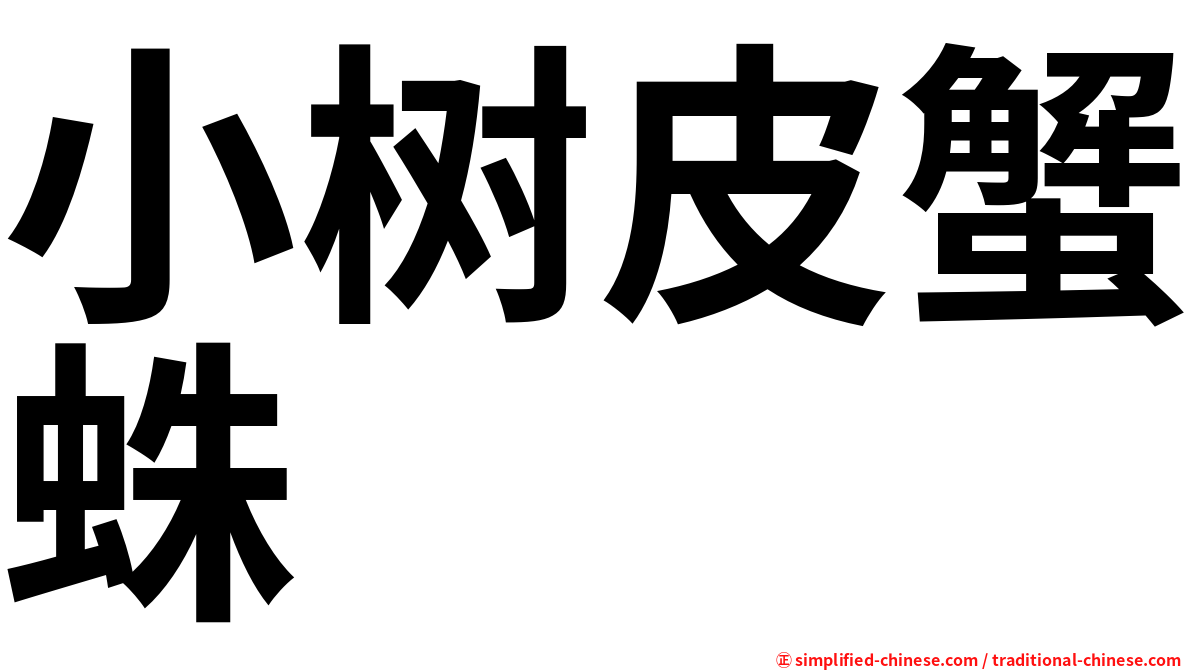 小树皮蟹蛛