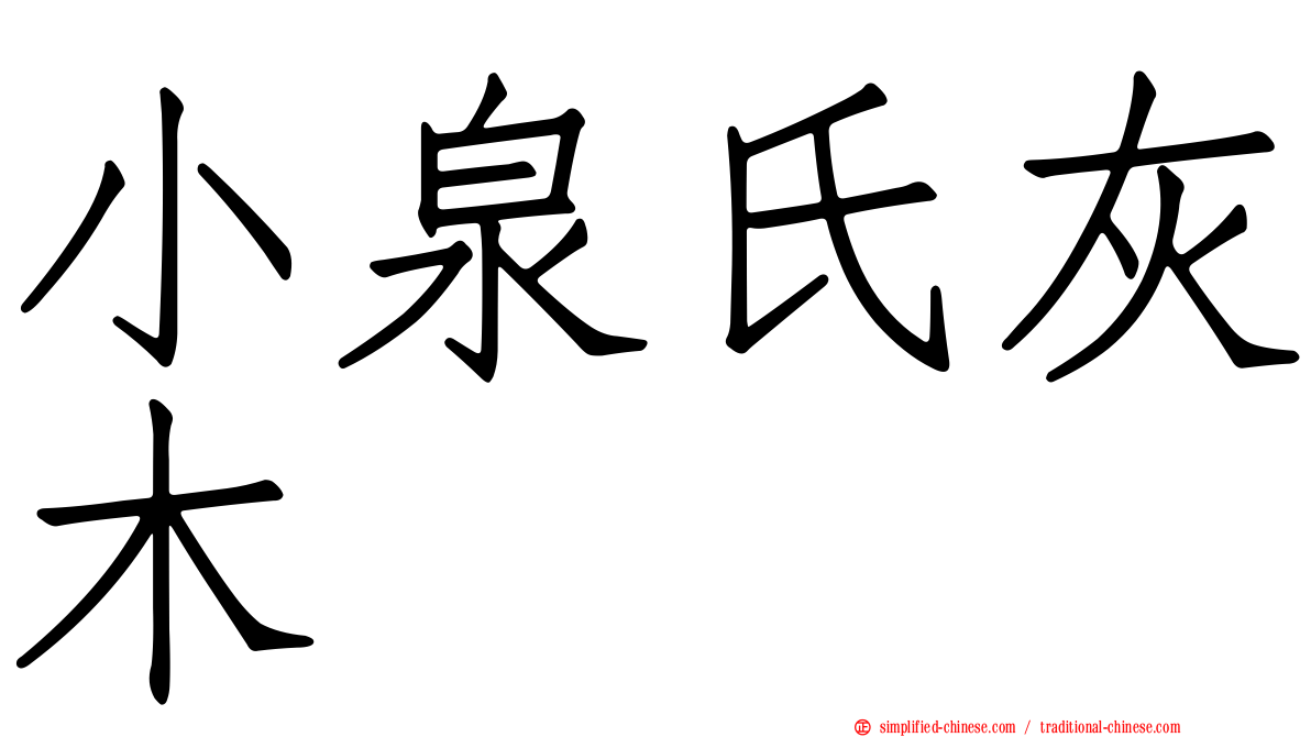 小泉氏灰木