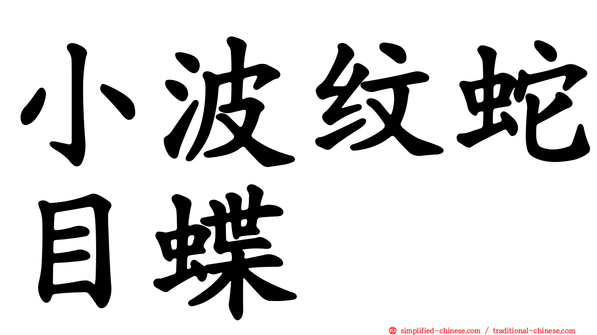小波纹蛇目蝶