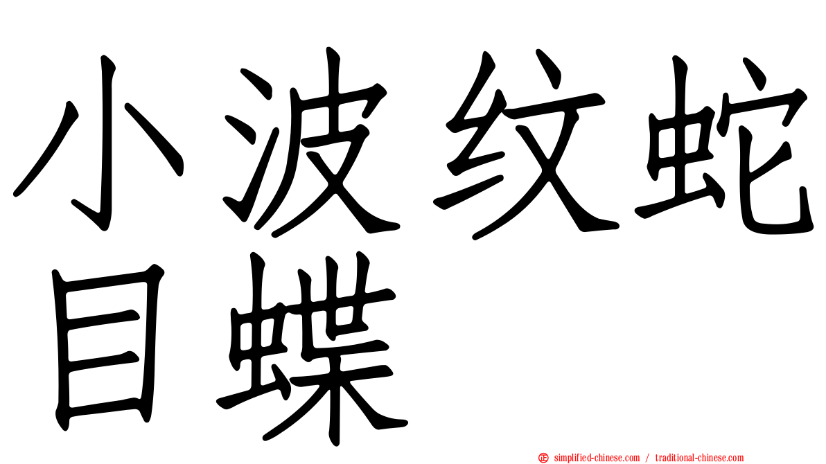 小波纹蛇目蝶