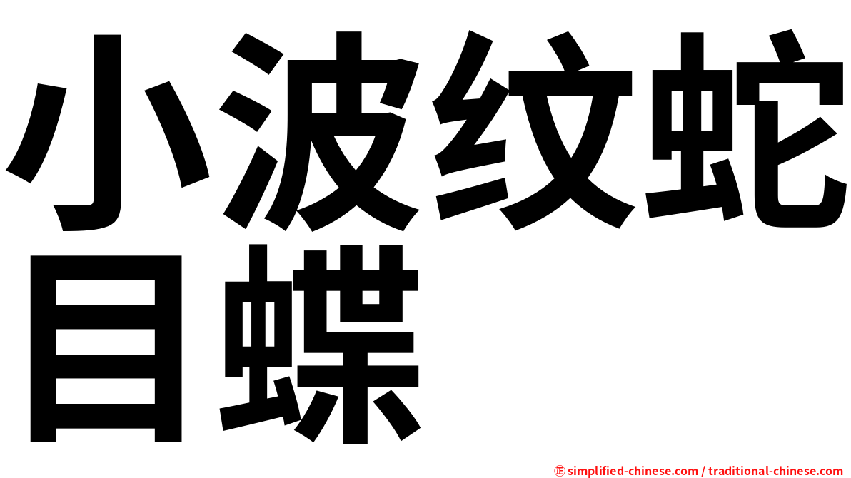 小波纹蛇目蝶