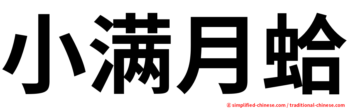 小满月蛤
