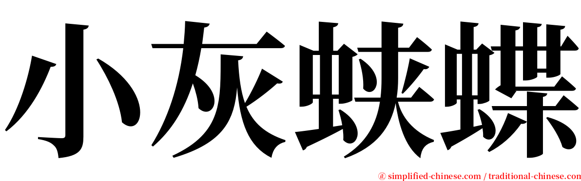 小灰蛱蝶 serif font
