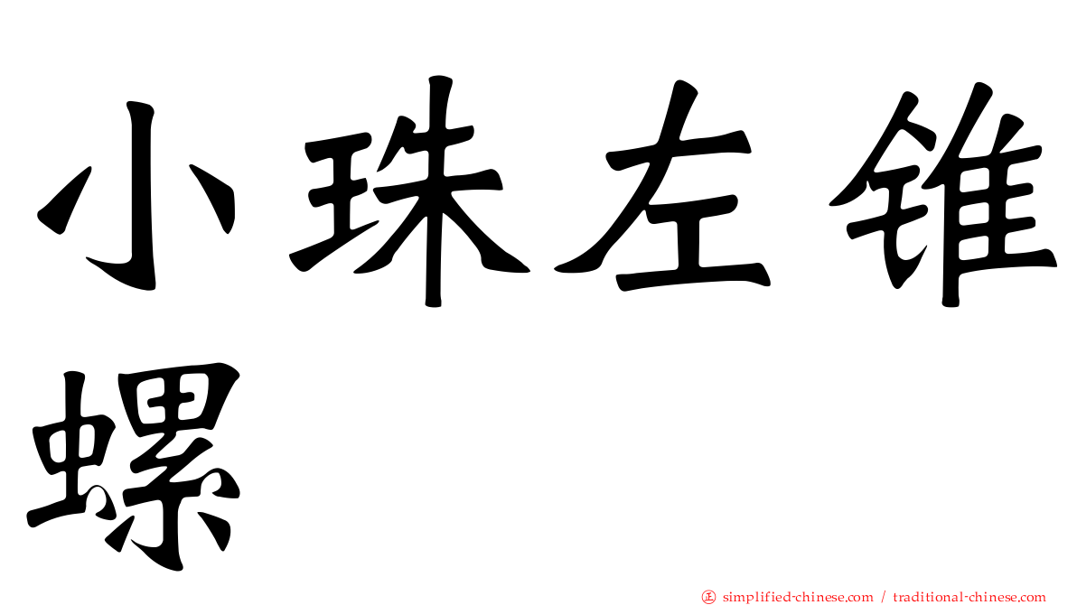 小珠左锥螺