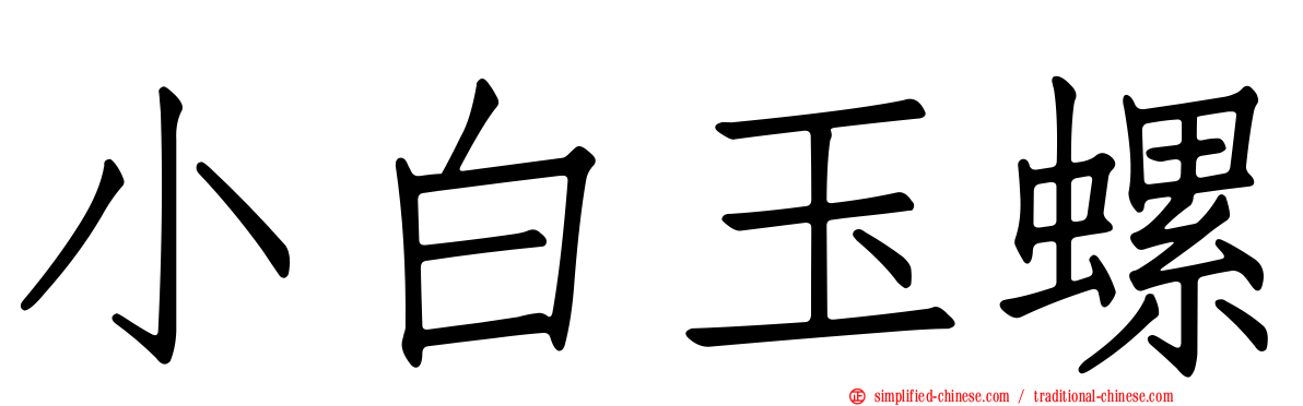 小白玉螺