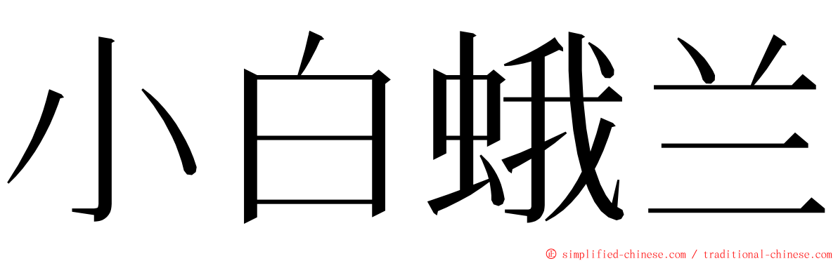 小白蛾兰 ming font