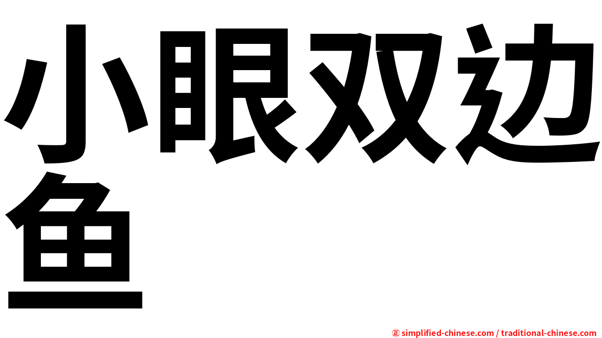 小眼双边鱼