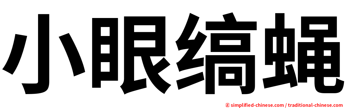 小眼缟蝇