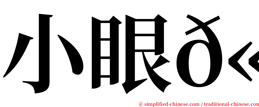 小眼𫚉 serif font
