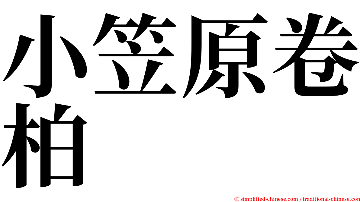 小笠原卷柏 serif font